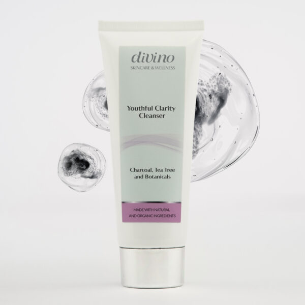 Divino Skincare and Wellness Youthful Clarity Cleanser Charcoal, Tea Tree, and Botanicals